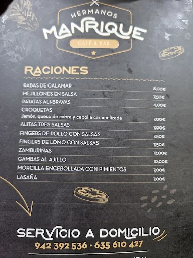 Carta de raciones de Hermanos Manrique